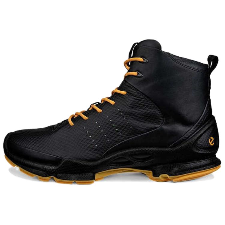 Ecco Biom C Black Yellow High-Top Running Shoes Comfortable Leather Design 80034461092