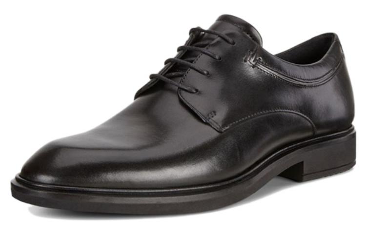 Order ecco愛步 頭層牛皮 休閒低幫商務 皮鞋 男款 黑色