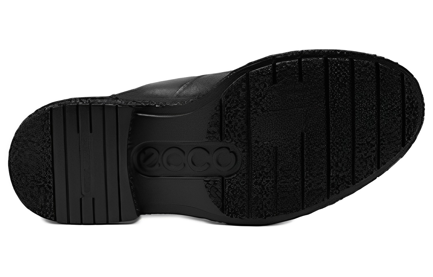 Shop ecco愛步 酷銳混合系列 皮革 簡約舒適 短筒 切爾西靴 男款 黑色