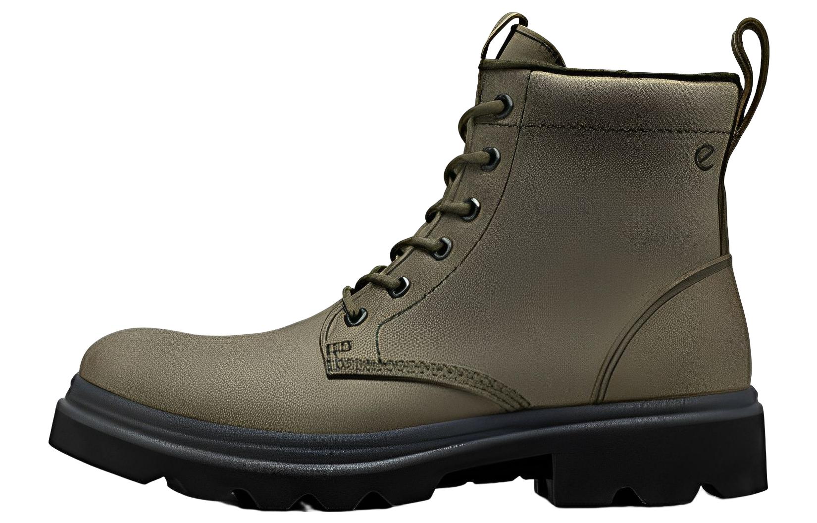 ECCO Innovation Series Leather Ankle Boot 'Military Green'