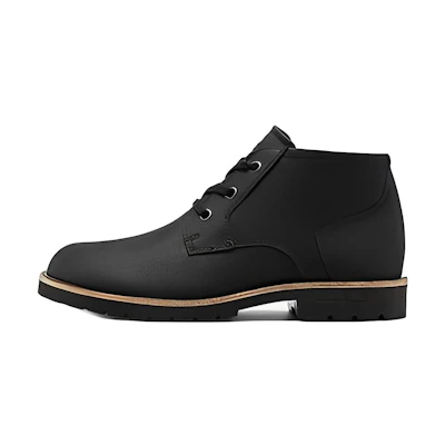 ECCO Leather 'Black Fashion Versatile Water-Resistant Short Boot'