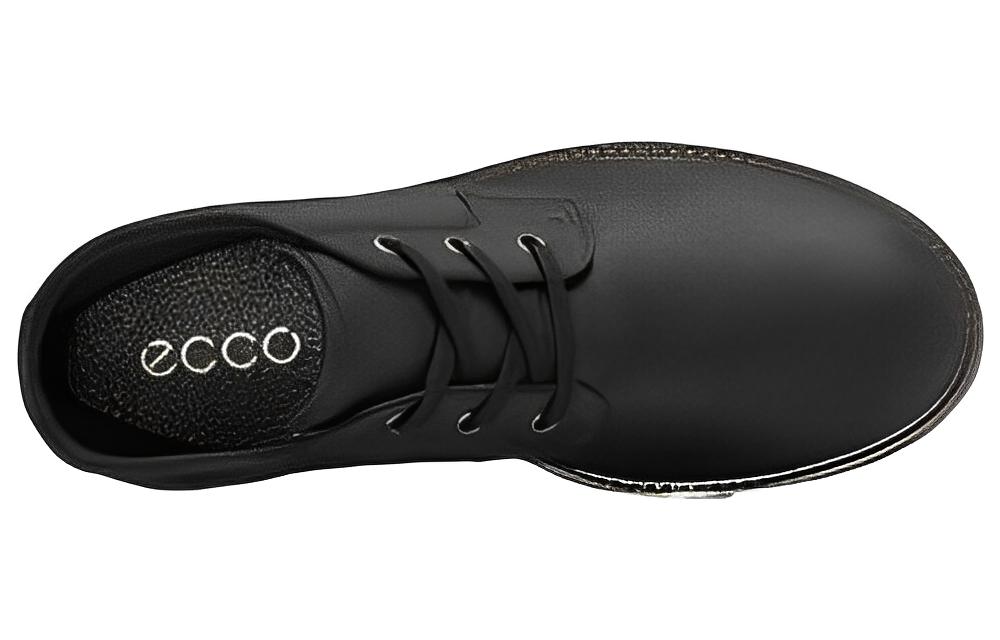 ECCO Leather 'Black Fashion Versatile Water-Resistant Short Boot' 圖 3