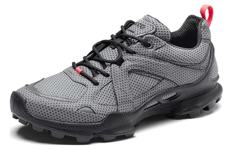 Order ECCO Leather and Mesh Low-Top Casual Sneakers 'Black' 80318460432