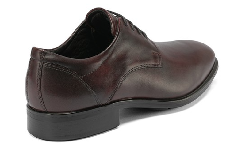 Lookbook ecco愛步 皮革 舒適系帶 正裝皮鞋 男款 深酒紅