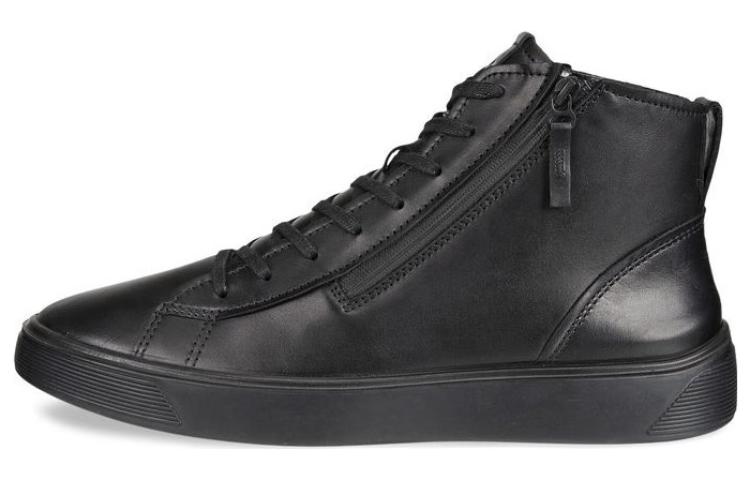 ECCO Leather High-Top Sneakers 'Black' 50479401001