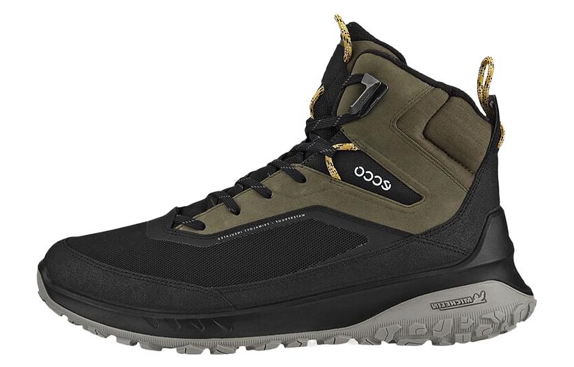 ECCO Leather High-Top 'Black Green Comfort' 82431459749