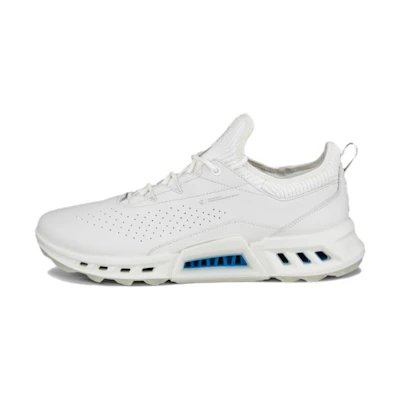 ECCO Leather Lace-Up Round Toe Low 'White Casual'