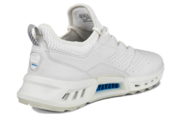 ECCO Leather Lace-Up Round Toe Low 'White Casual' 圖 4