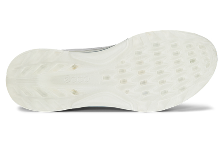 ECCO Leather Lace-Up Round Toe Low 'White Casual' 圖 5