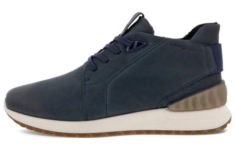 ECCO Leather Low-Top Round-Toe Lace-Up 'Blue Casual' 52325402038