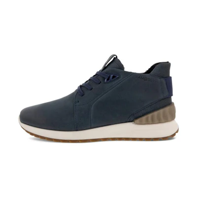 ECCO Leather Low-Top Round-Toe Lace-Up 'Blue Casual'