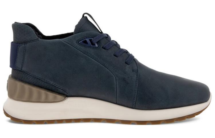 ECCO Leather Low-Top Round-Toe Lace-Up 'Blue Casual' 圖 2
