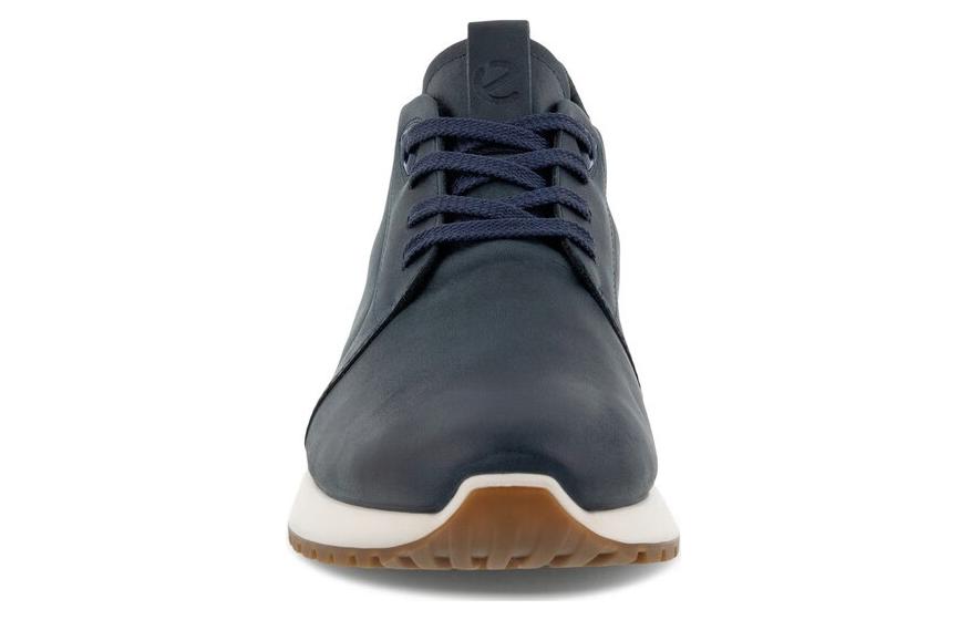 Lookbook ECCO Leather Low-Top Round-Toe Lace-Up 'Blue Casual' 52325402038