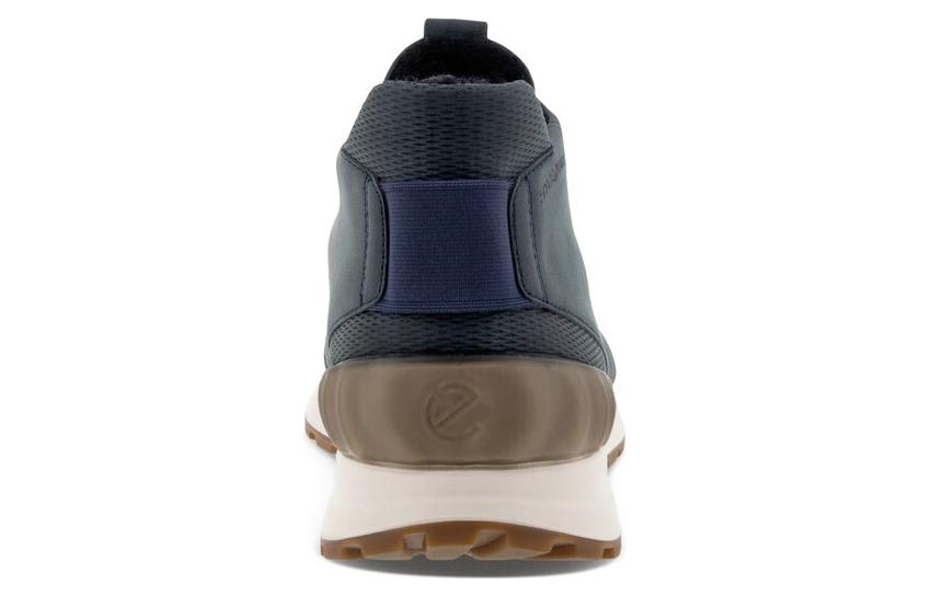 Shop ECCO Leather Low-Top Round-Toe Lace-Up 'Blue Casual' 52325402038