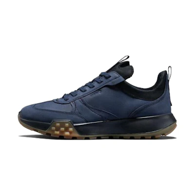 ECCO Leather Low-Top Running Shoe 'Blue'