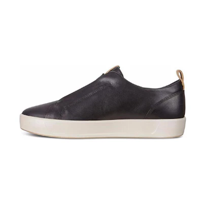 ECCO Leather Low-Top Slip-On 'Black'