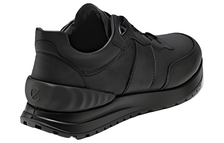 Shop Kasut Sniker ECCO Kulit Rendah 'Black Comfort' 52323401001