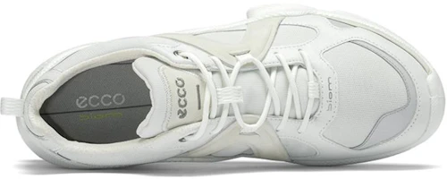Shop ECCO 白色皮革网眼低帮鞋 80318452292
