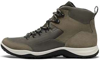 ECCO Leather Mid-Top Outdoor Casual 'Warm Grey' 83908460188 ECCO Leather Mid-Top Outdoor Casual 'Warm Grey' 83908460188