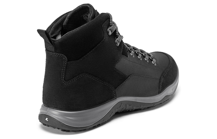 Lookbook ECCO Leather Mid-Top Outdoor Casual Sneaker 'Warm Non-Slip Black' 83908451562