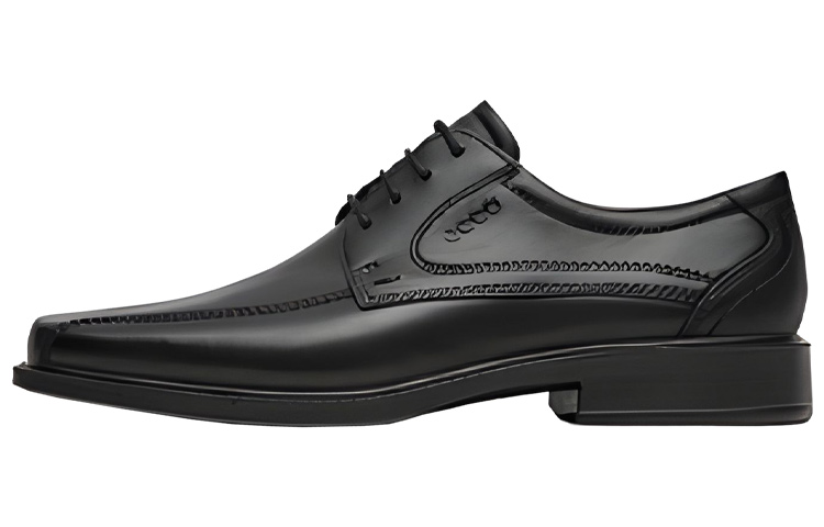 Buy ECCO 真皮复古商务鞋 '黑色' 05151401001