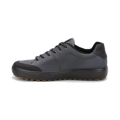 ECCO Leather Round-Toe Lace-Up Low-Top 'Blue Casual'