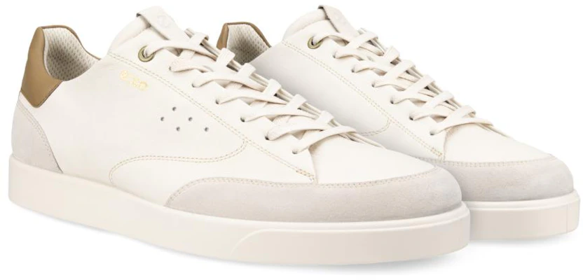 ECCO Leather Round-Toe Lace-Up Low-Top Sneakers 'White' 52139460797 Lookbook ECCO Leather Round-Toe Lace-Up Low-Top Sneakers 'White' 52139460797