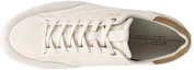 Shop ECCO Leather Round-Toe Lace-Up Low-Top Sneakers 'White' 52139460797
