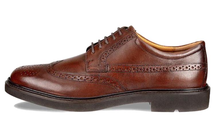 ECCO Leather Round Toe Lace-Up Dress Shoe 'Brown' 52561401053
