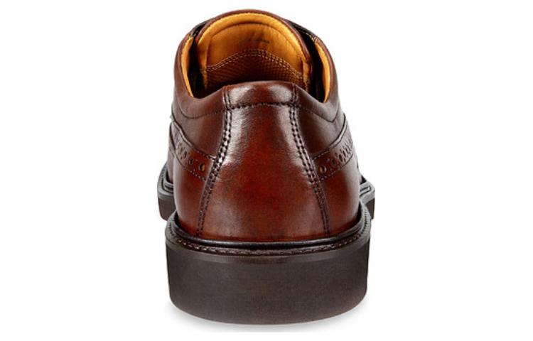 ECCO Leather Round Toe Lace-Up Dress Shoe 'Brown' 圖 4