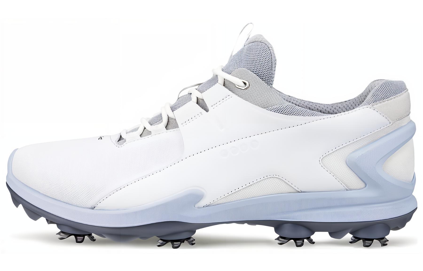 ECCO Leather Round Toe Lace-Up Low 'White Casual'