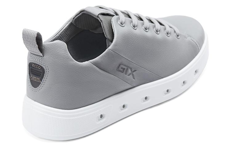 ECCO Leather Round Toe Lace-Up Low Top 'Silver' 圖 3