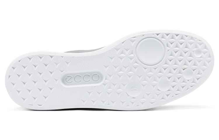 ECCO Leather Round Toe Lace-Up Low Top 'Silver' 圖 5