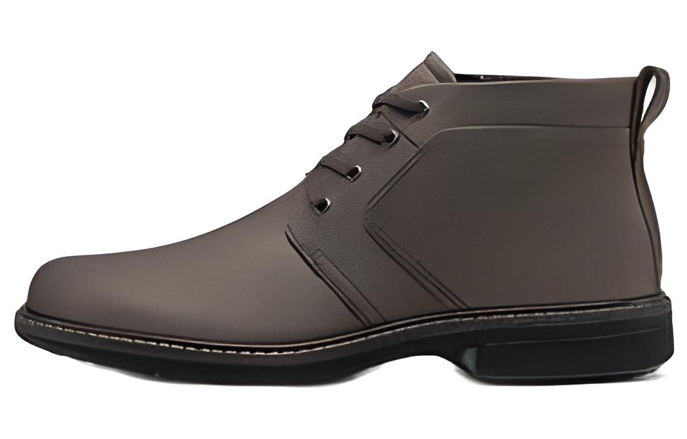 ECCO Leather Round Toe Lace-up Martin Boots 'Coffee Brown' 50380402072