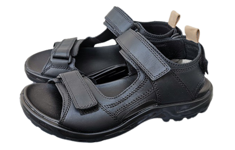 Order ECCOレザー ビーチサンダル (ダークブラウン) 82211451196