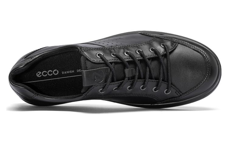 ECCO Leather Sneaker 'Versatile Casual Black' 圖 3