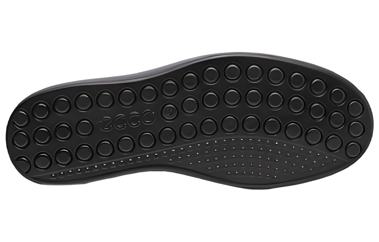 ECCO Leather Sneaker 'Versatile Casual Black' 圖 4