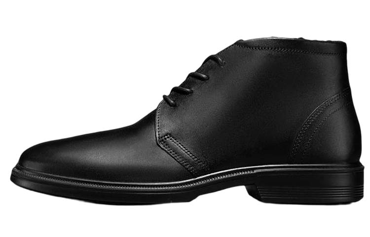 ECCO Maitland Series Leather Boots 'Sleek Black Lace-Up' 85529401001