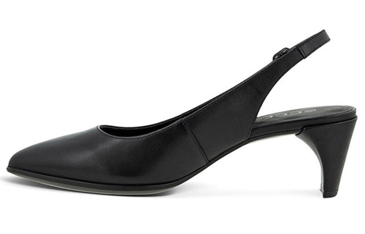 ECCO Sculptured Series 'Black Mary Jane Fairy Style Mid-Heel Peep-Toe Sandal' 29280301001
