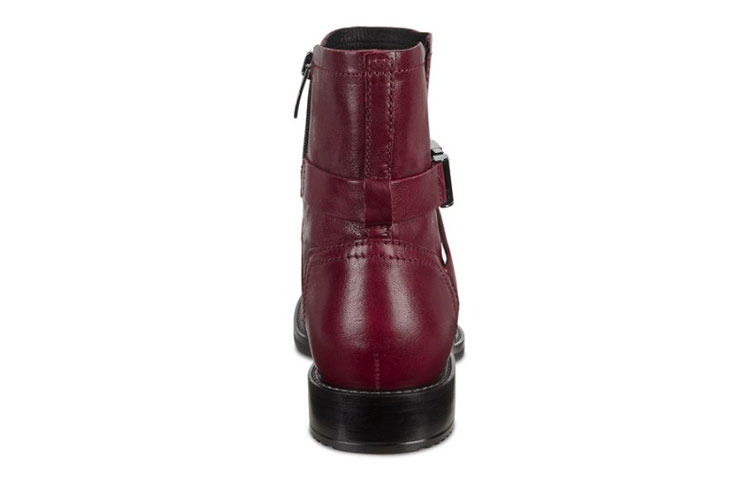 Shop ECCO Sculptured Koleksi 'Gaya British Burgundy Zip Boot' 20667301480