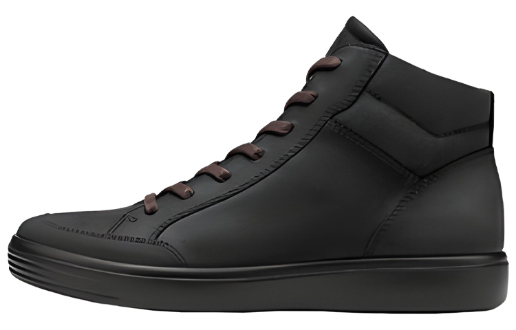 ECCO Soft 'High Top Black Fashion Sneaker'