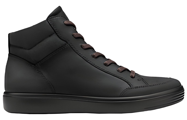 ECCO Soft 'High Top Black Fashion Sneaker' 圖 2