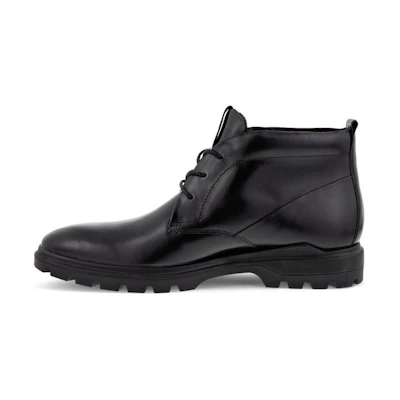 ECCO Soft Trail Series 'British Style CMFT Warmth Strap Short Boot Black'
