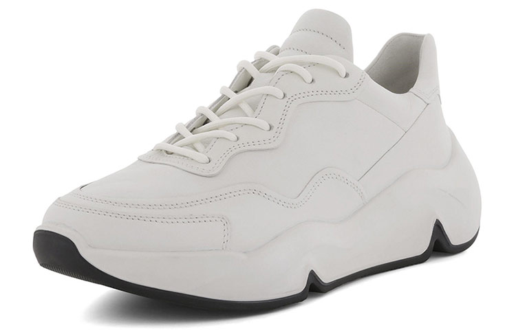 ECCO Tredtray Leather Patchwork 'White Dad Shoe' 圖 2