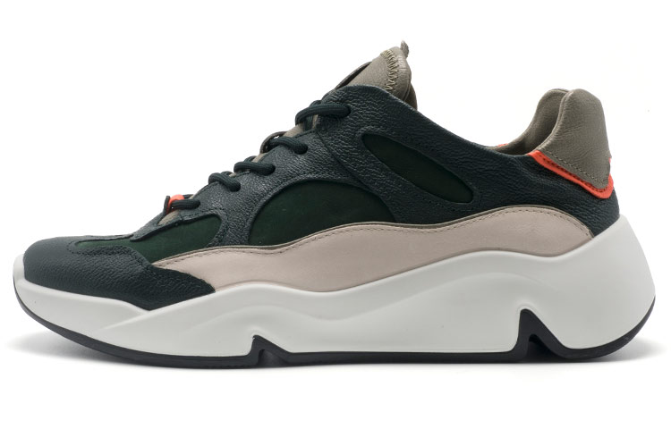 ECCO Tredtray Series 'Algae Green Patchwork Dad Shoe' 52018460237