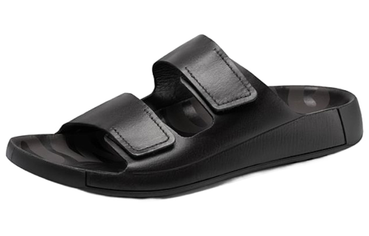 ECCO Velcro Leather Sandals 'Black' 圖 2