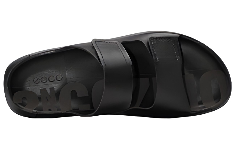 ECCO Velcro Leather Sandals 'Black' 圖 3