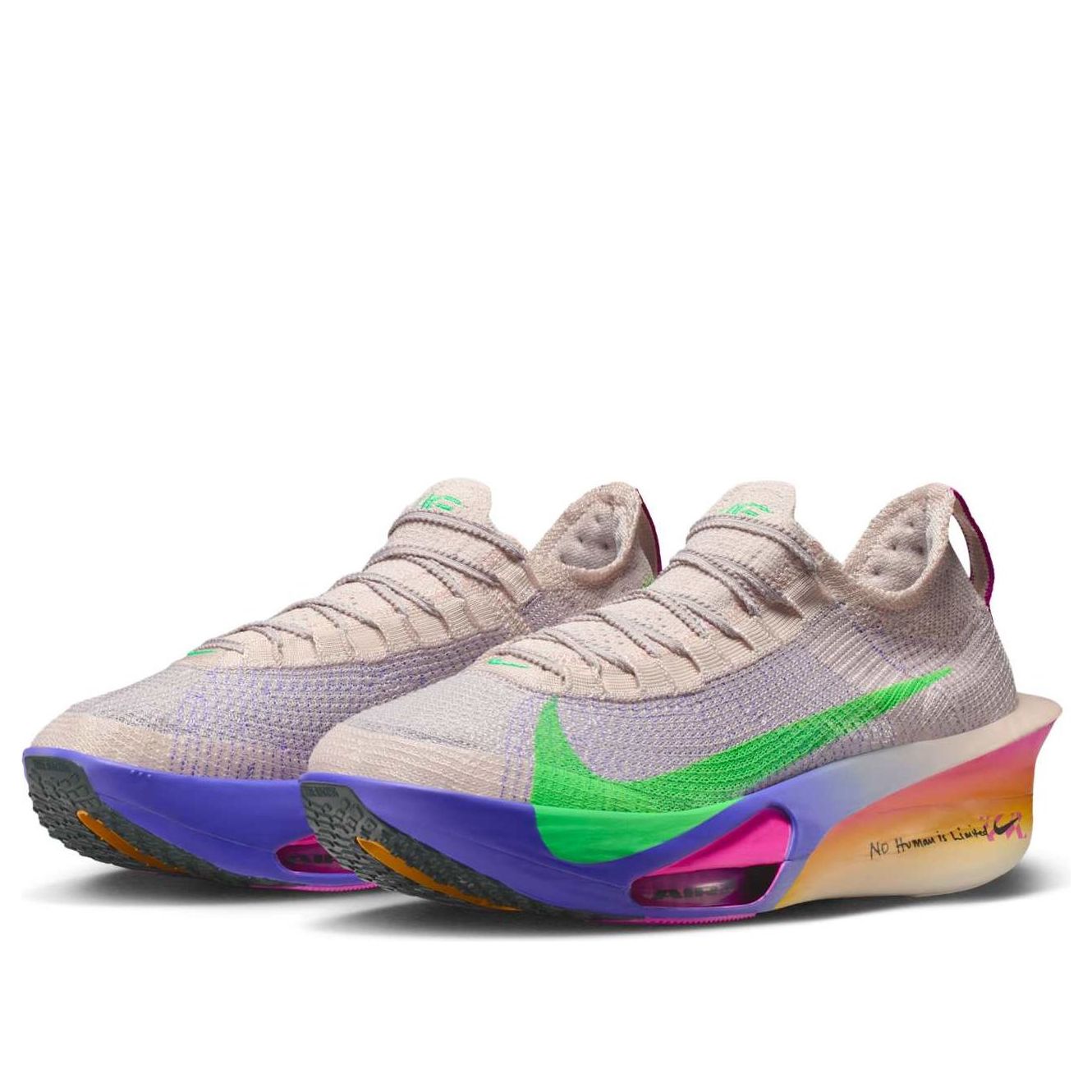 Shop 엘리우드 킵초게 x 나이키 에어 줌 알파플라이 넥스트% 3 '노 휴먼 이즈 리미티드' HJ7041-600