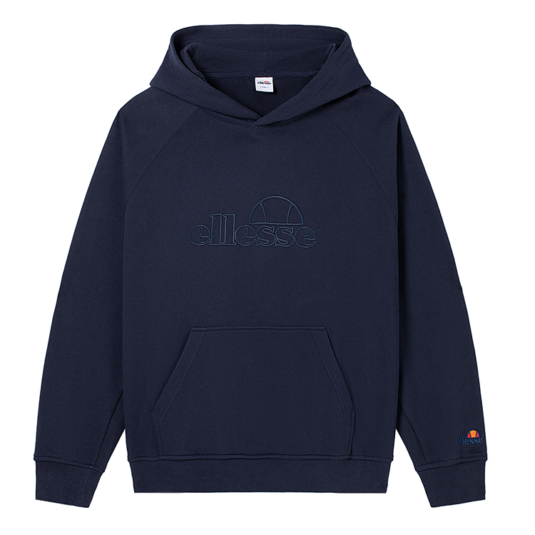 ellesse Melard Retro Unisex Hoodie with Logo, Kangaroo Pocket, and Raglan Sleeves. EN3SW246547