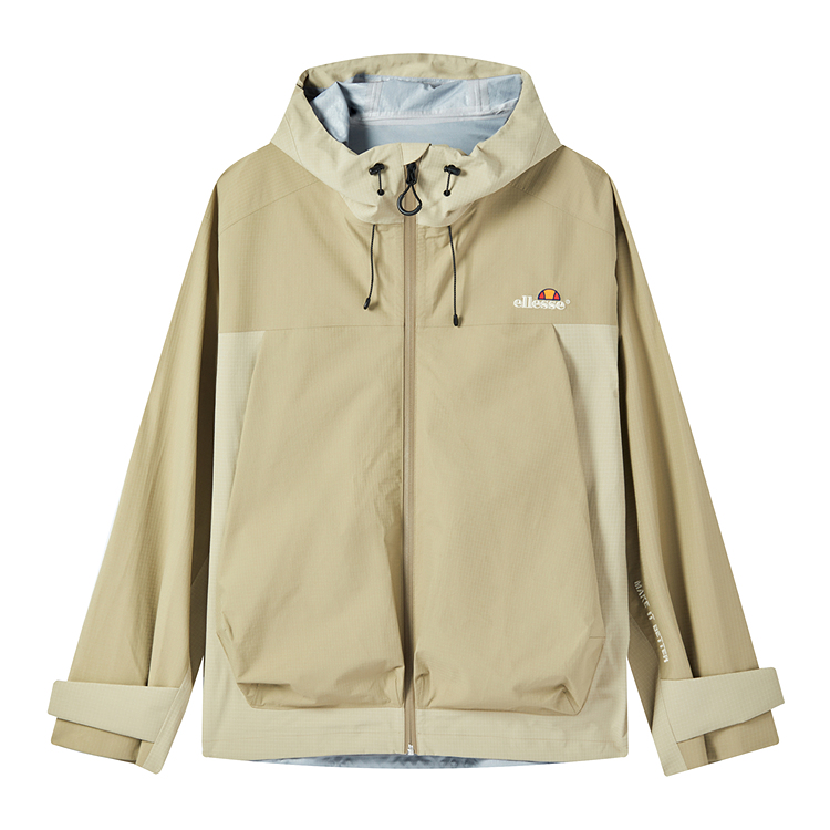 ellesse Shell Jacket Outdoor Windbreaker Unisex Water-resistant Colorblock Logo Hoodie EN1JA249021